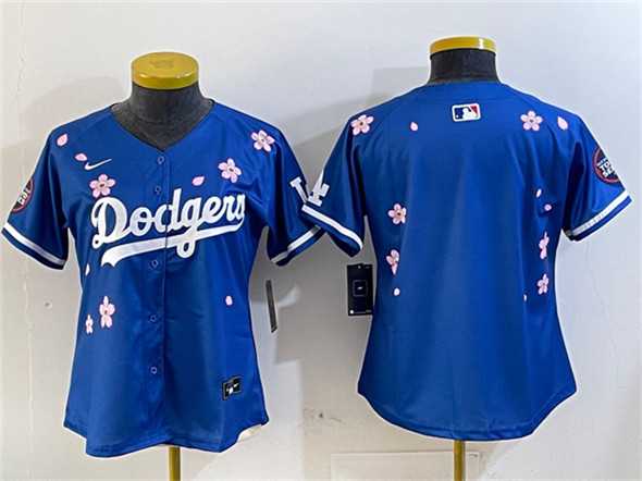 Womens Los Angeles Dodgers Blank Royal 2025 Tokyo Series Limited Stitched Jersey->mlb womens jerseys->MLB Jersey